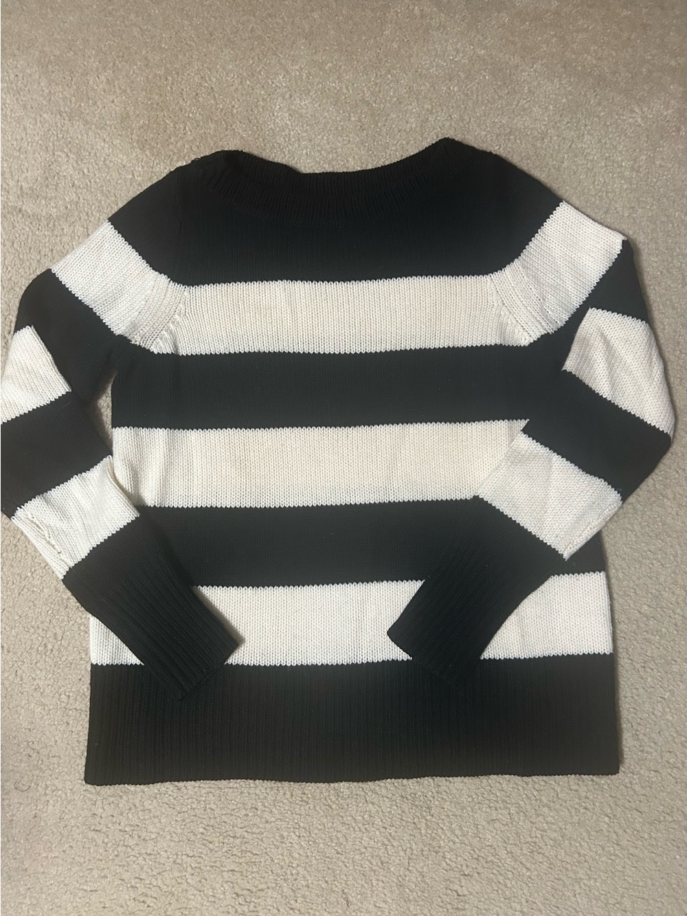 J Crew striped sweater soft merino wool Med